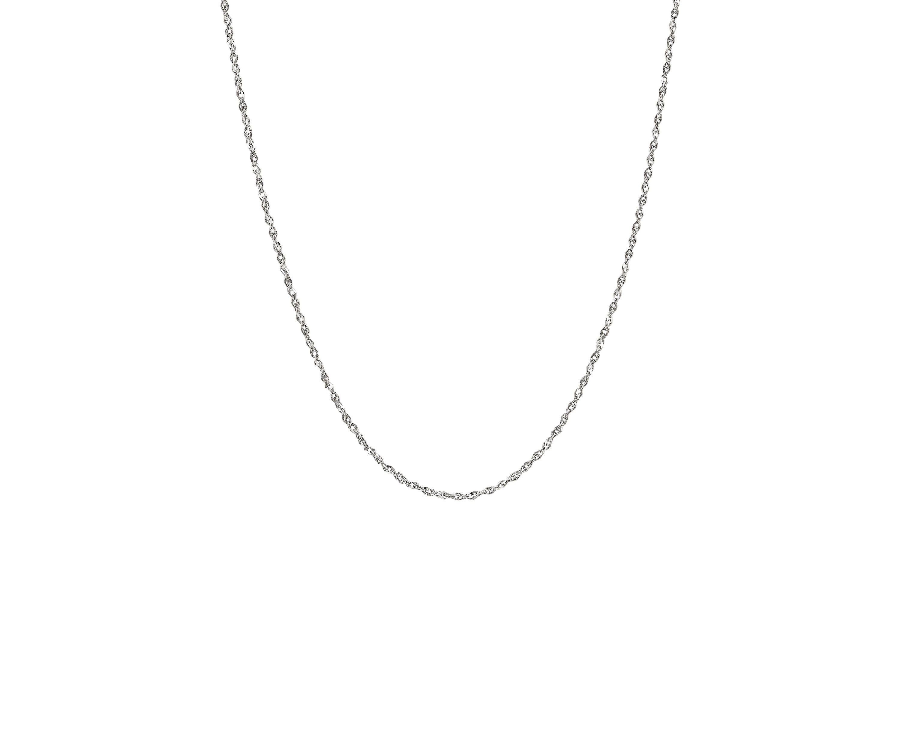 14K White Gold 1.15mm Perfectina Solid Chain 