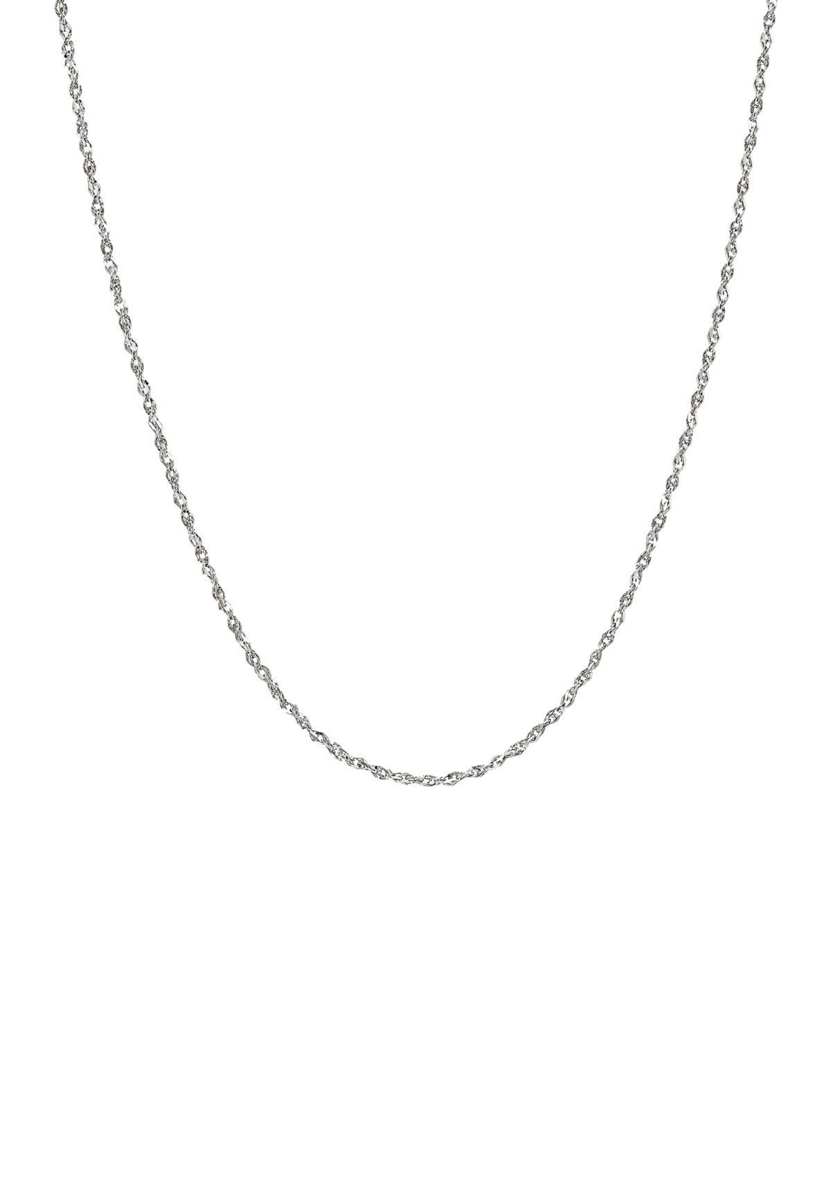 14K White Gold 1.15 Millimeter Perfectina Solid Chain 