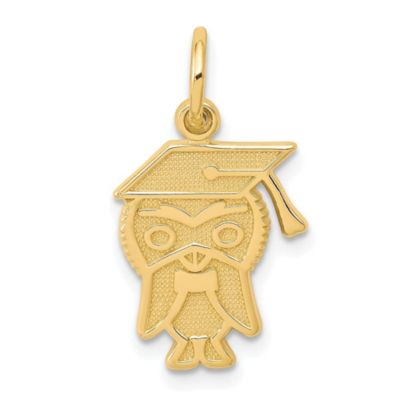 Belk & Co 10K Yellow Gold Graduation Owl Charm