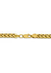 Mens 14K Yellow Gold 5 Millimeter Semi Solid Diamond Cut Wheat Chain Necklace