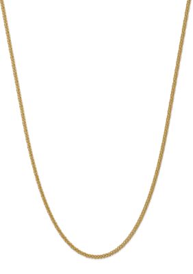 Belk & Co. 14k Yellow Gold Square Franco Necklace | belk