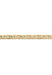 Mens 14K Yellow Gold 4.5 Millimeter Concave Anchor Chain Bracelet