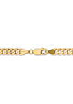 Mens 14K Yellow Gold 4.75 Millimeter Beveled Curb Chain Necklace