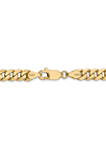 Mens 14K Yellow Gold 5.75 Millimeter Beveled Curb Chain Necklace