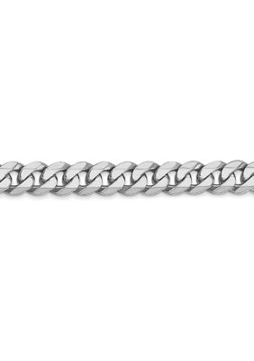 Men's 14K Gold 5.75 Millimeter Beveled Curb Chain Necklace