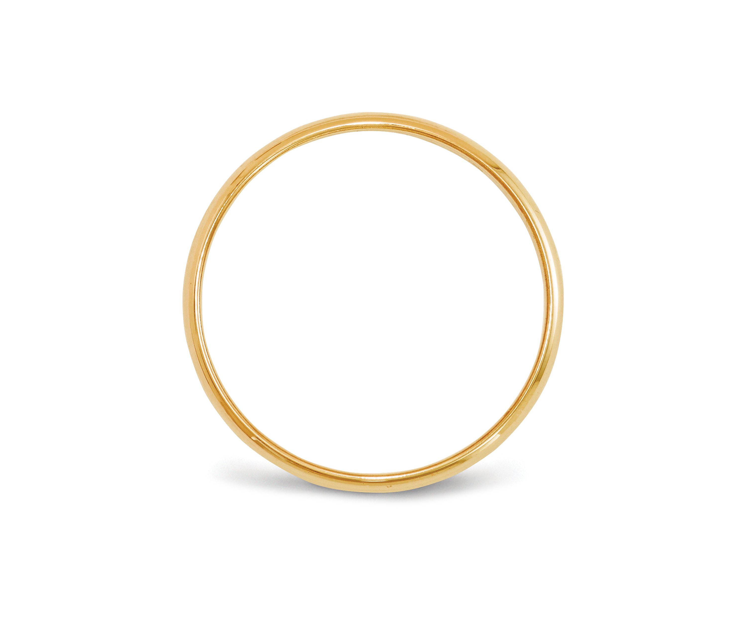 Womens 14K Yellow Gold 5 Millimeter Lightweight Half Round Band 