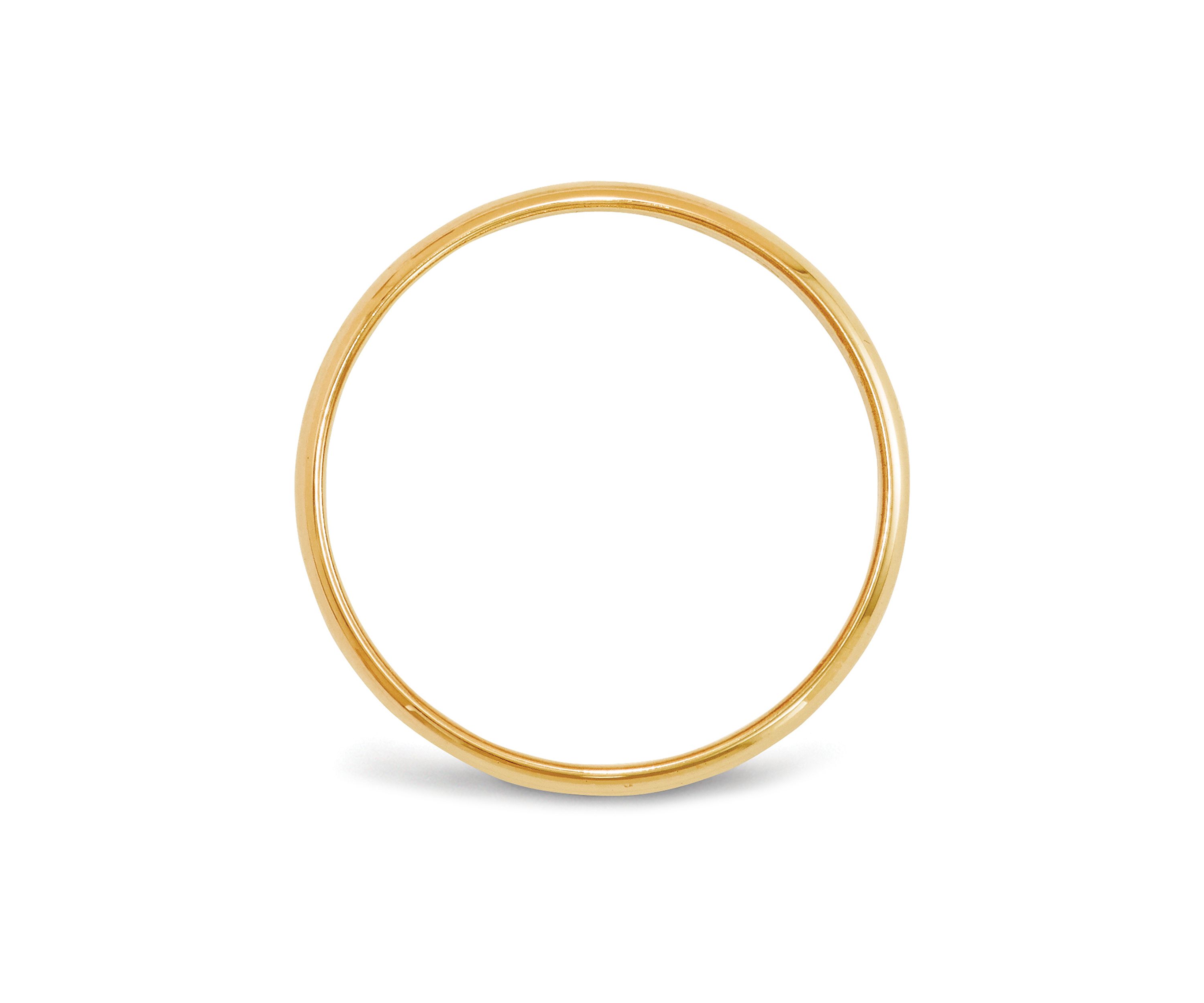 Mens 14K Yellow Gold 5 Millimeter Lightweight Half Round Band 