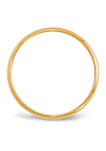 Mens 14K Yellow Gold 6 Millimeter Lightweight Half Round Band 