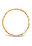Mens 14K Yellow Gold 7 Millimeter Lightweight Half Round Band