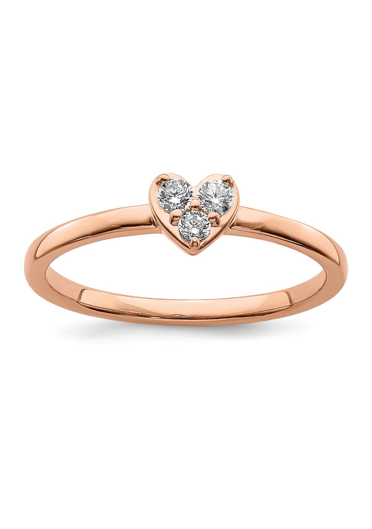 Belk & Co. 1/8 ct. t.w. Diamond Band Ring in 14K Rose Gold | Belk