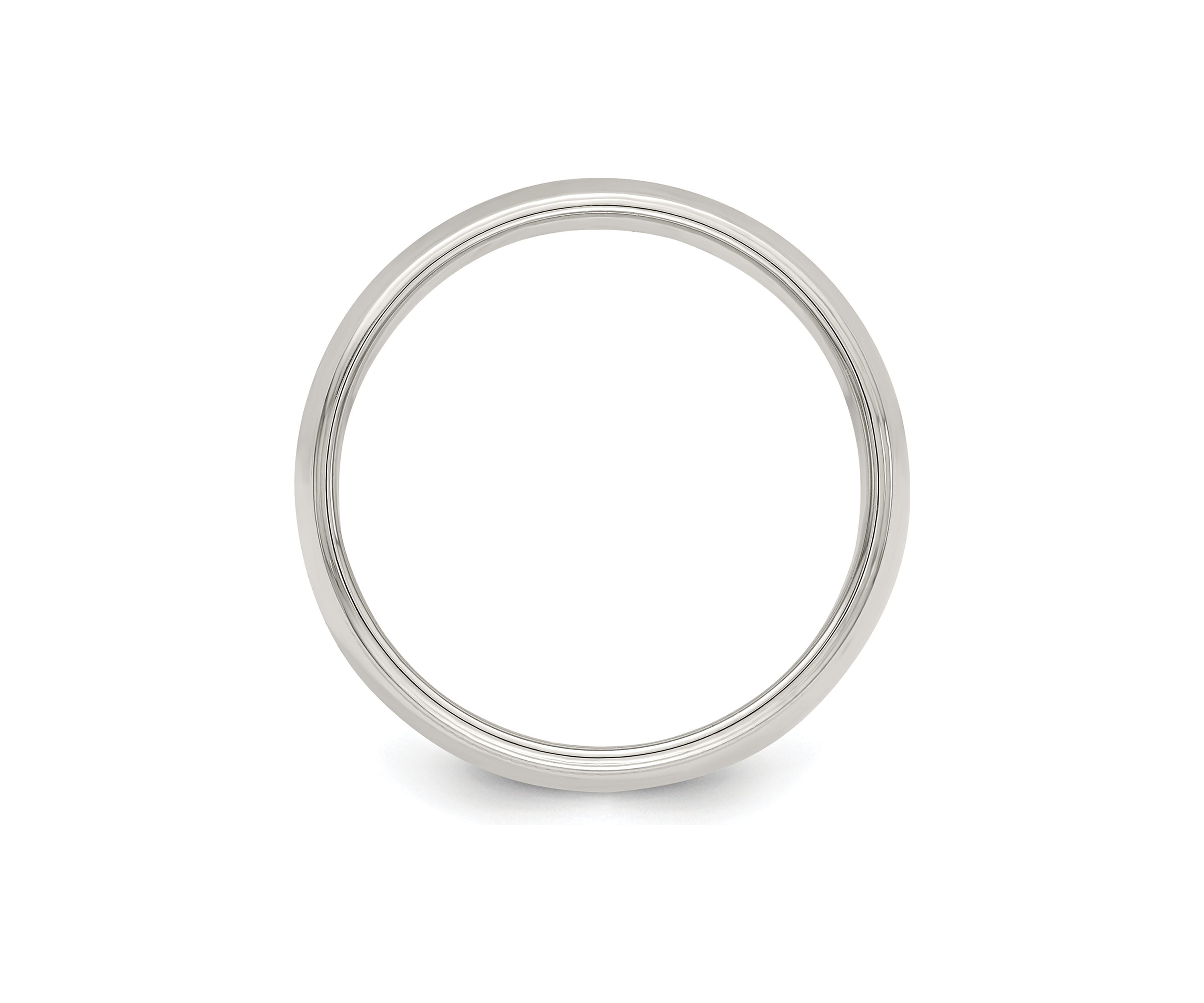 Sterling Silver Half Round Milgrain Band