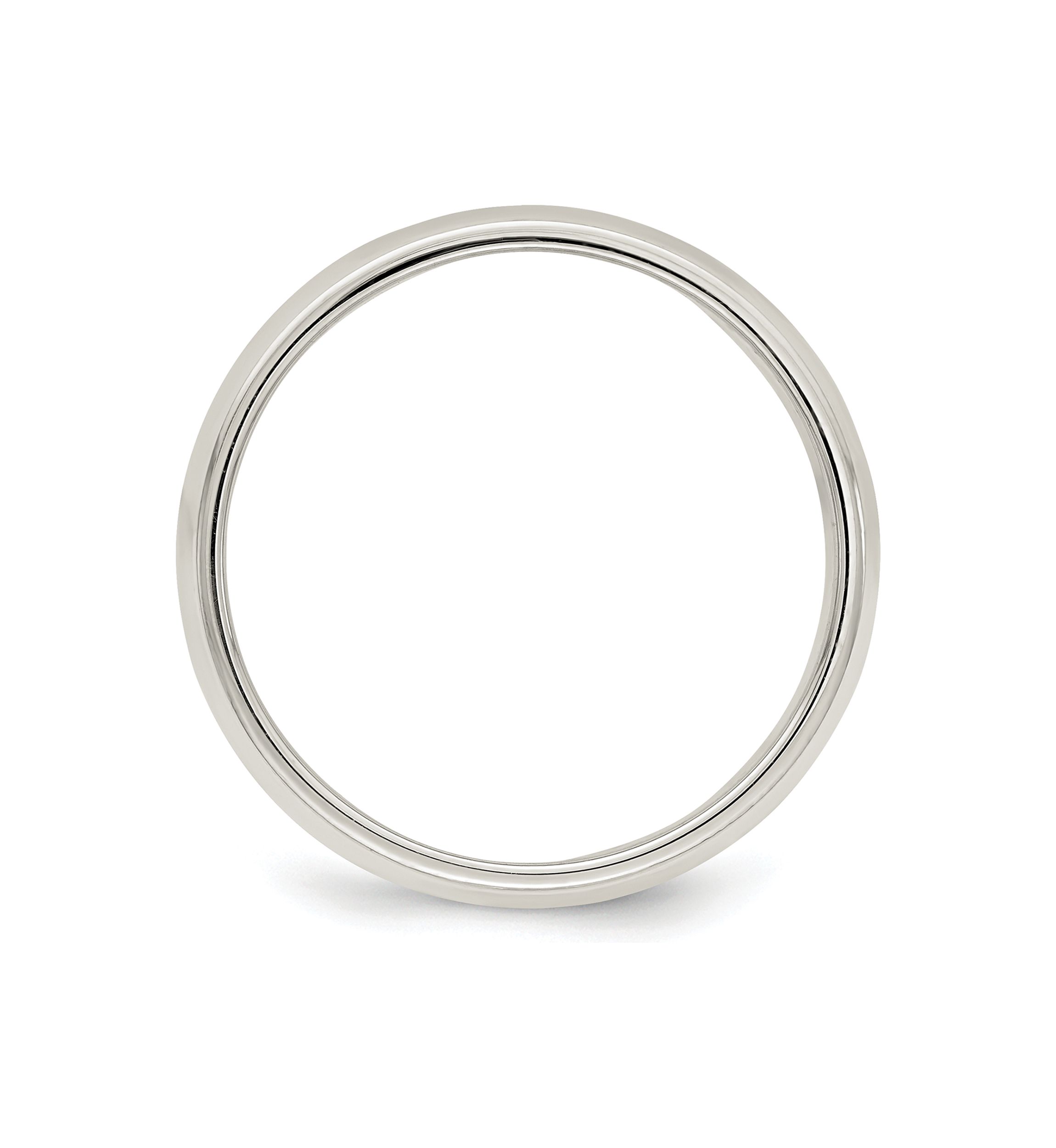 Sterling Silver Half Round Milgrain Band