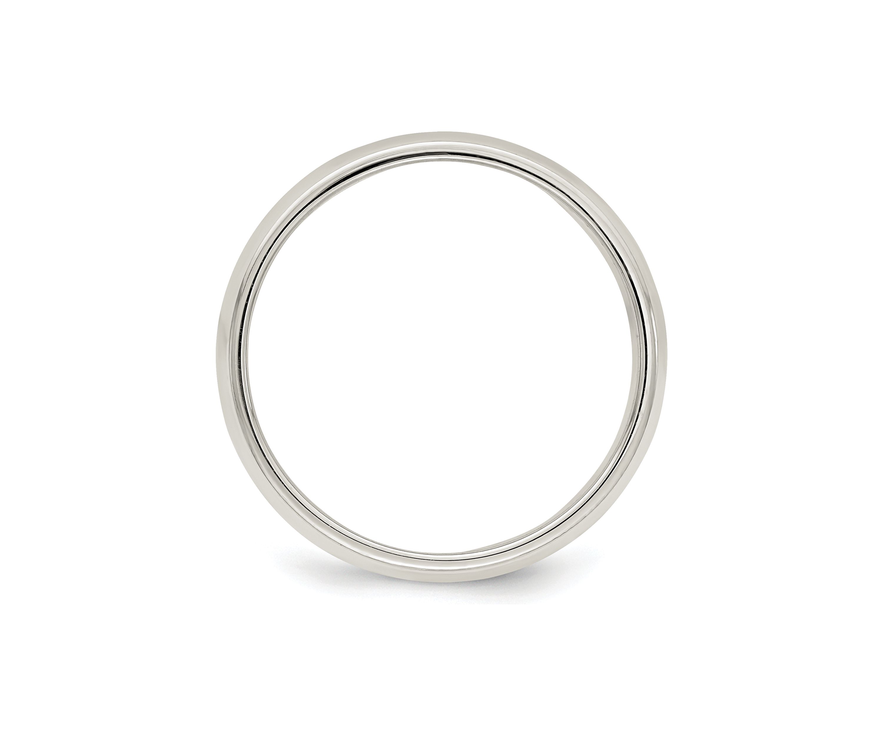 Sterling Silver Half Round Milgrain Band