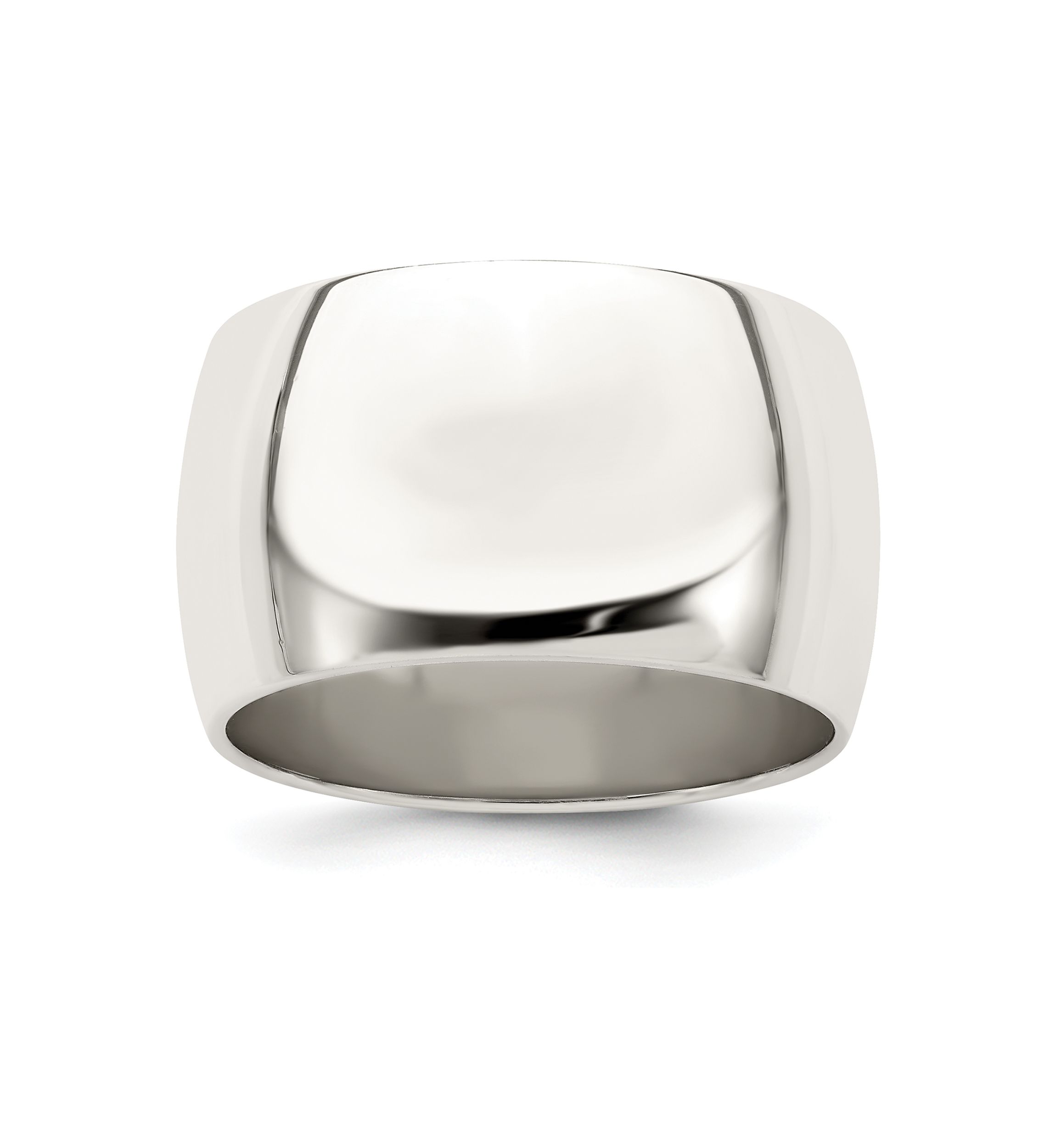 Sterling Silver 12 Millimeter Half Round Band