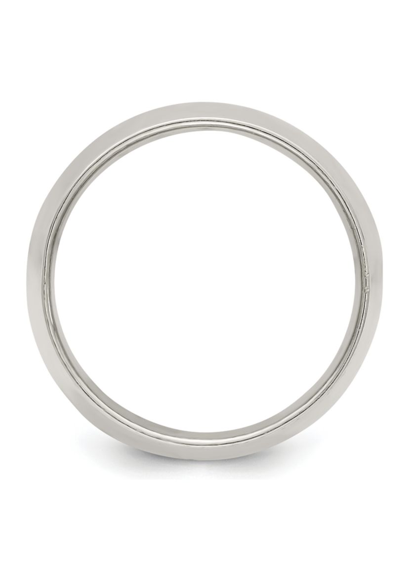Sterling Silver 12 Millimeter Half Round Band