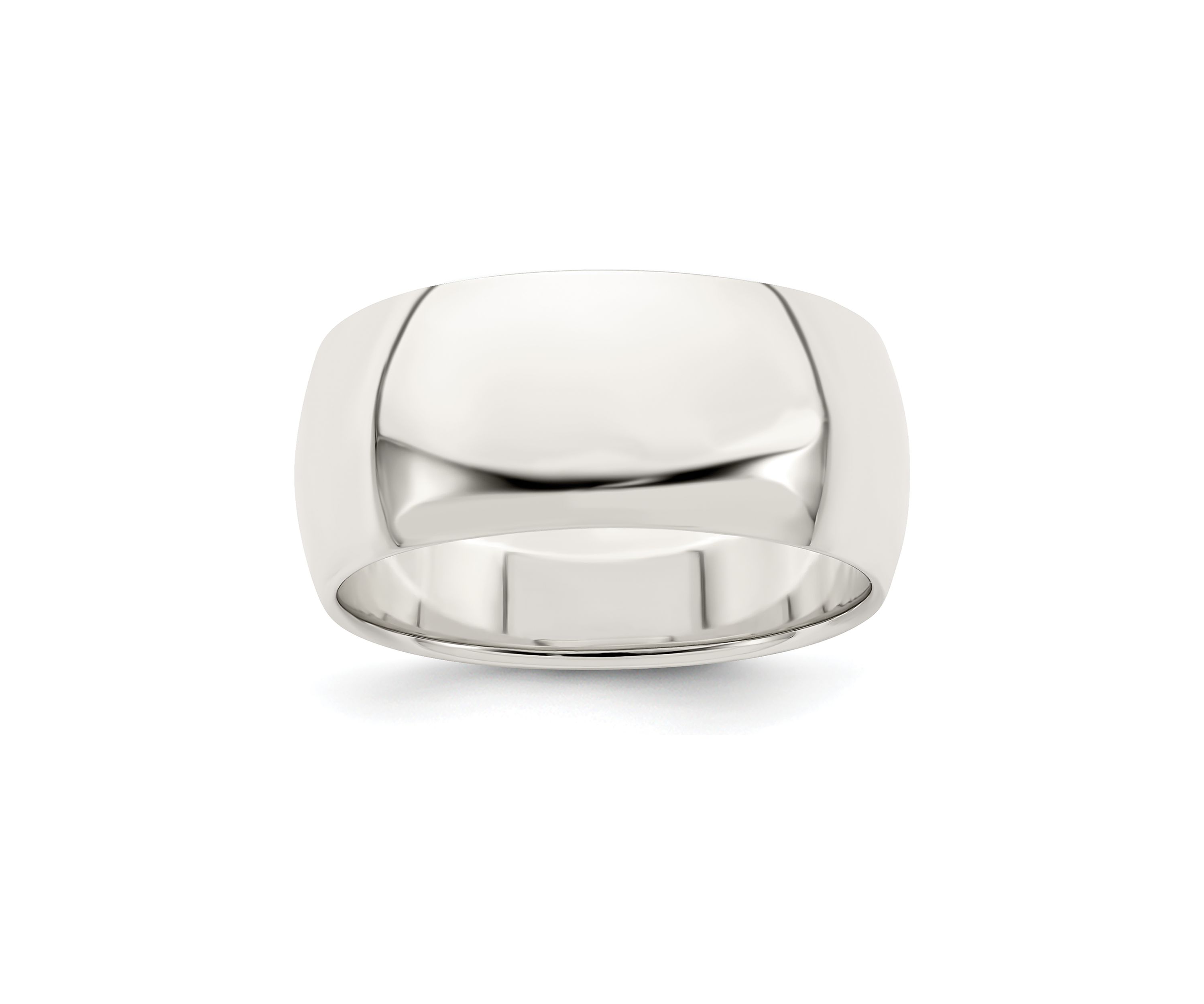 Sterling Silver 9 Millimeter Half-Round Band 