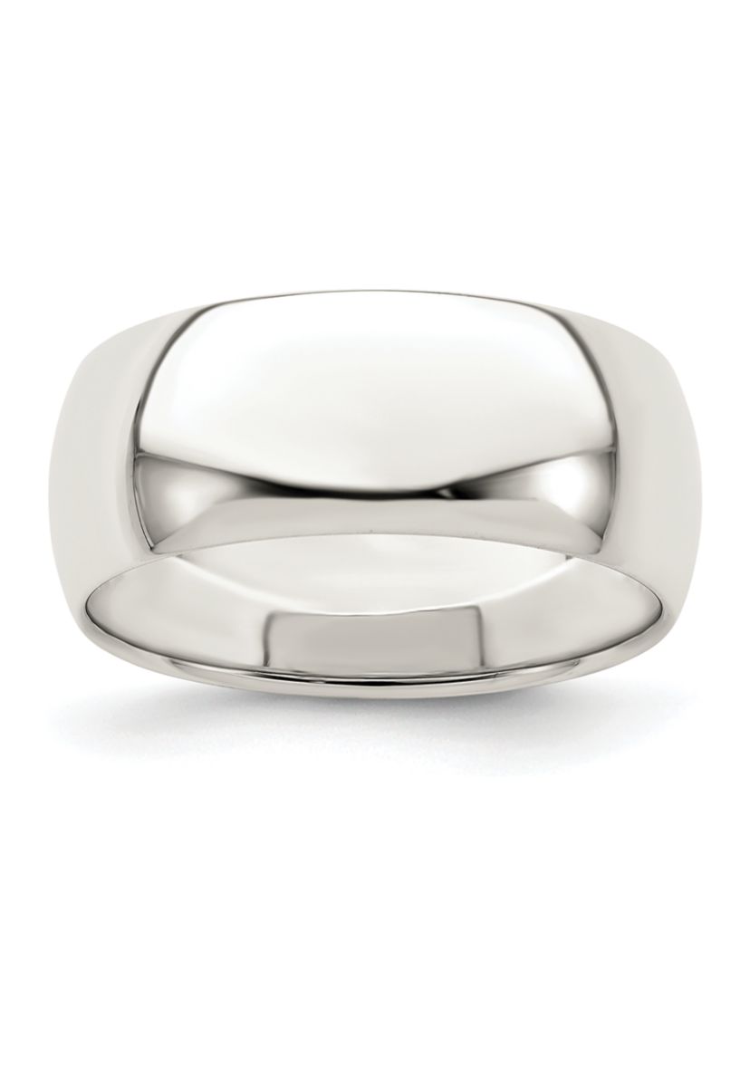 Sterling Silver Half-Round Band