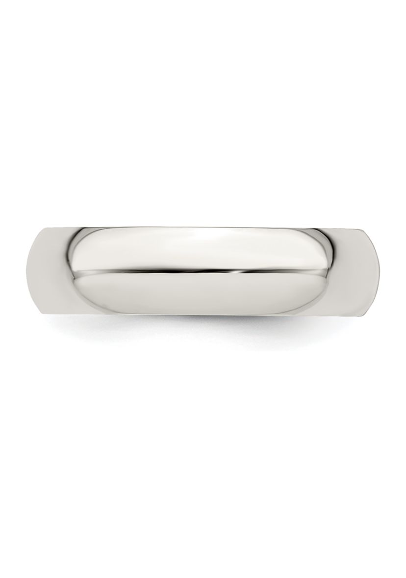 Sterling Silver Half-Round Band