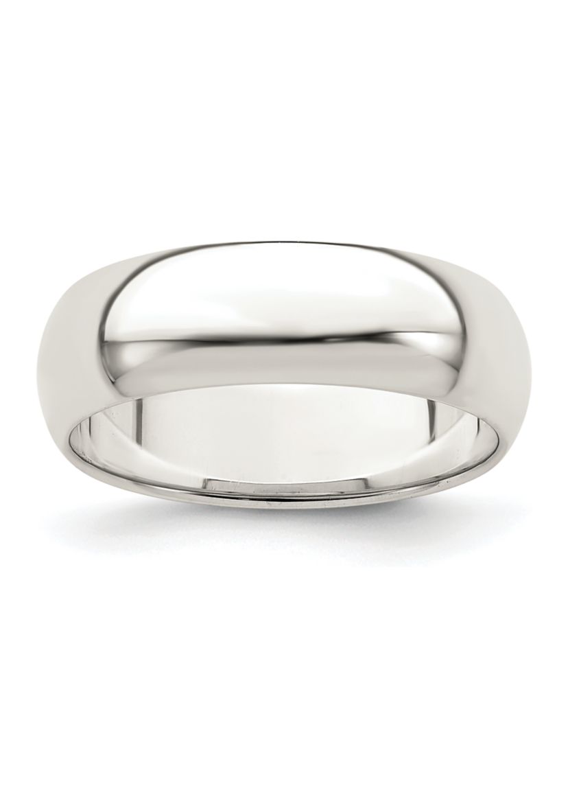 Sterling Silver Half-Round Band