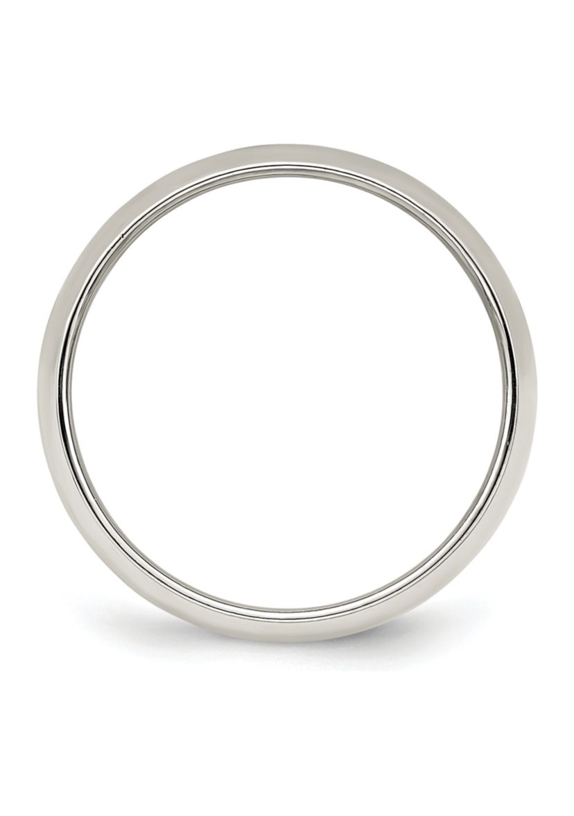 Sterling Silver Half-Round Band