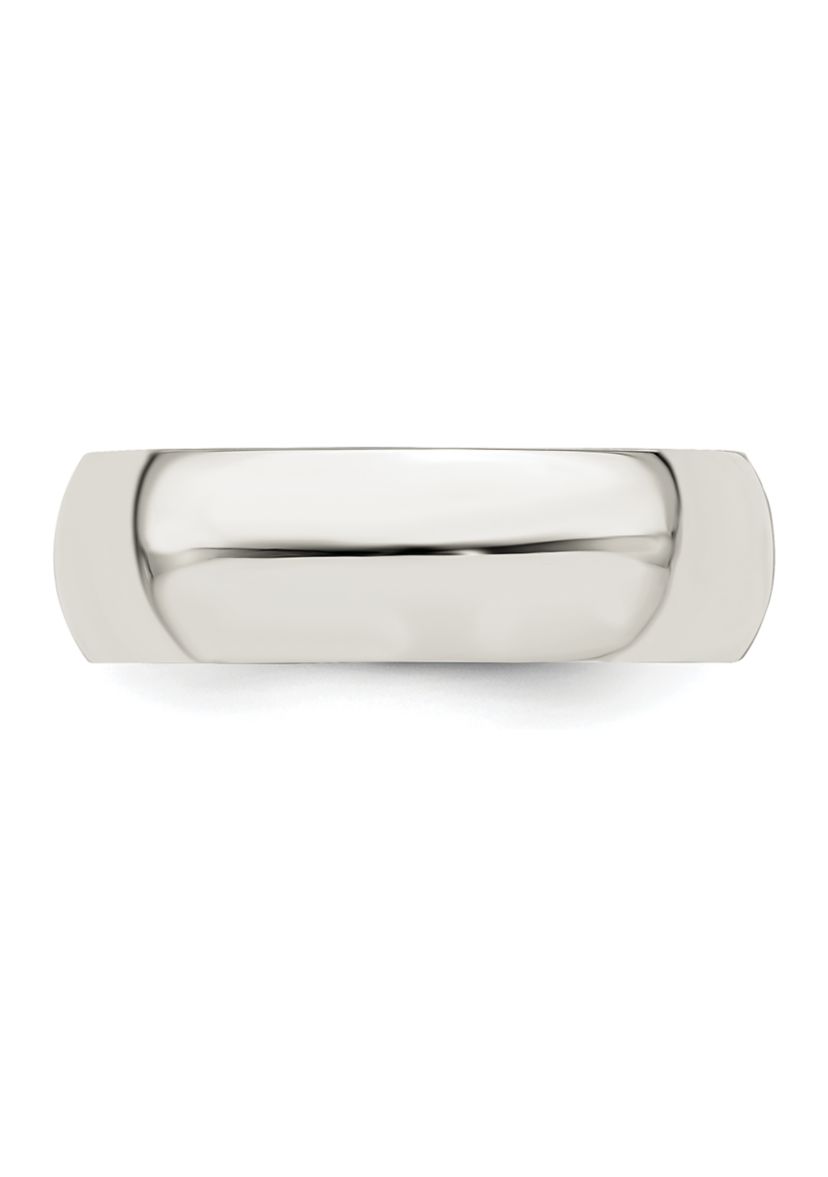 Sterling Silver Half-Round Band