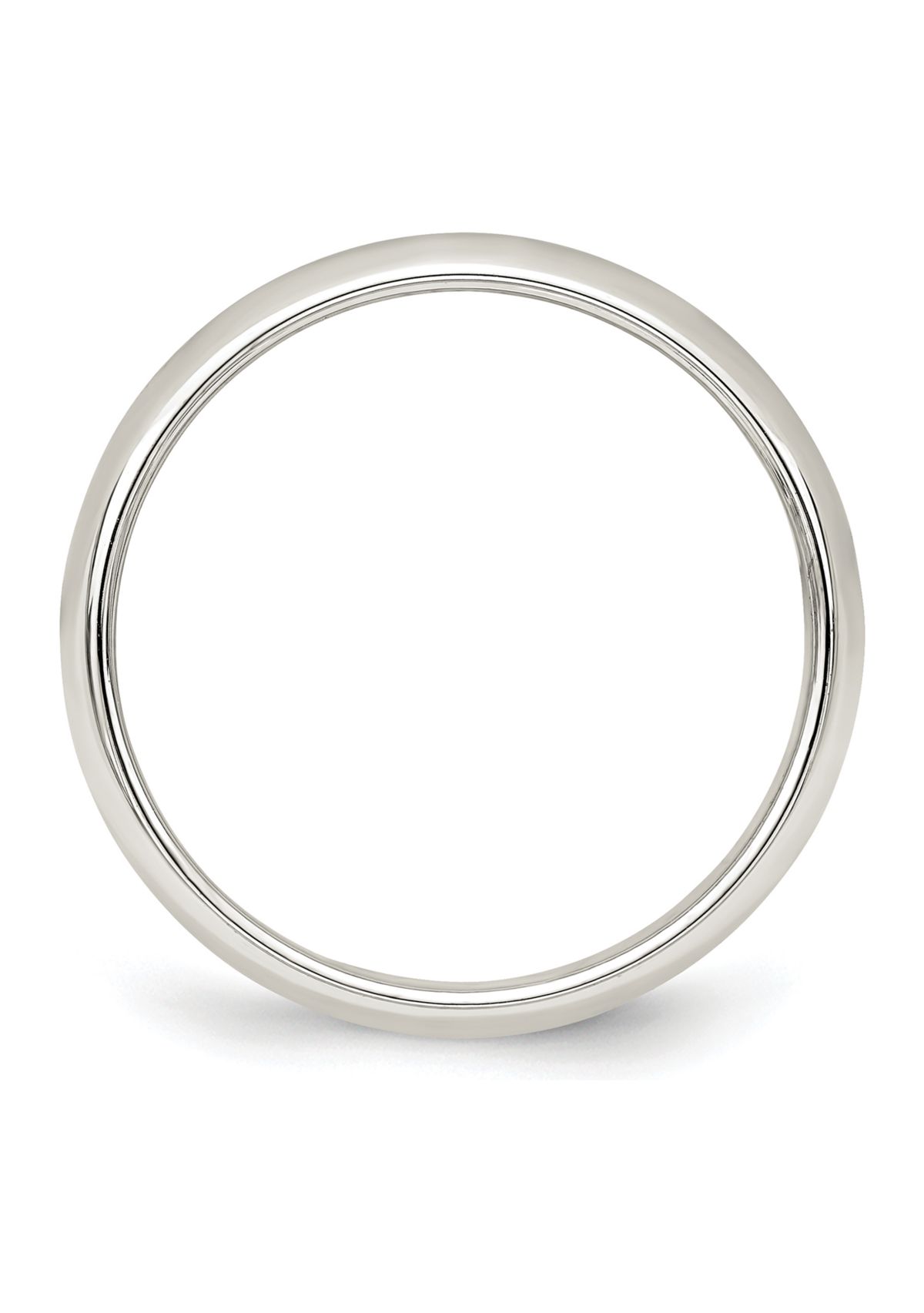 Sterling Silver Half-Round Band