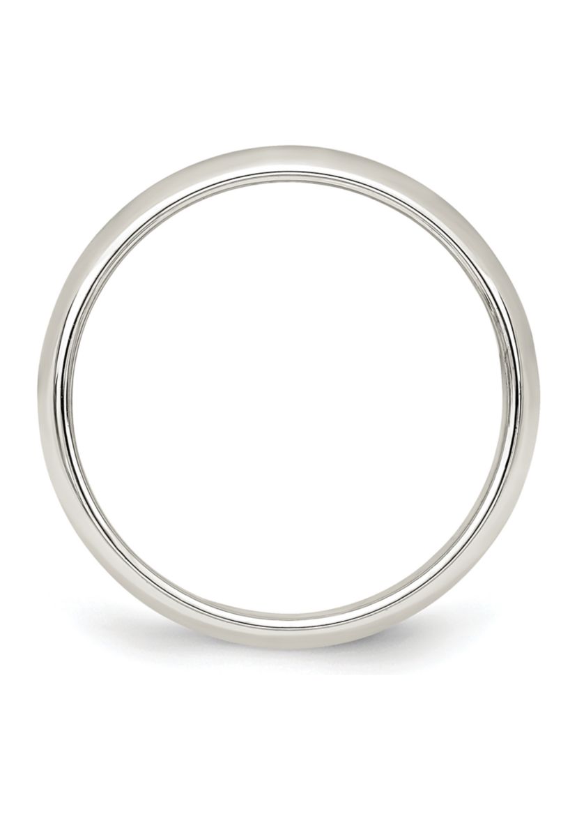Sterling Silver Half-Round Band
