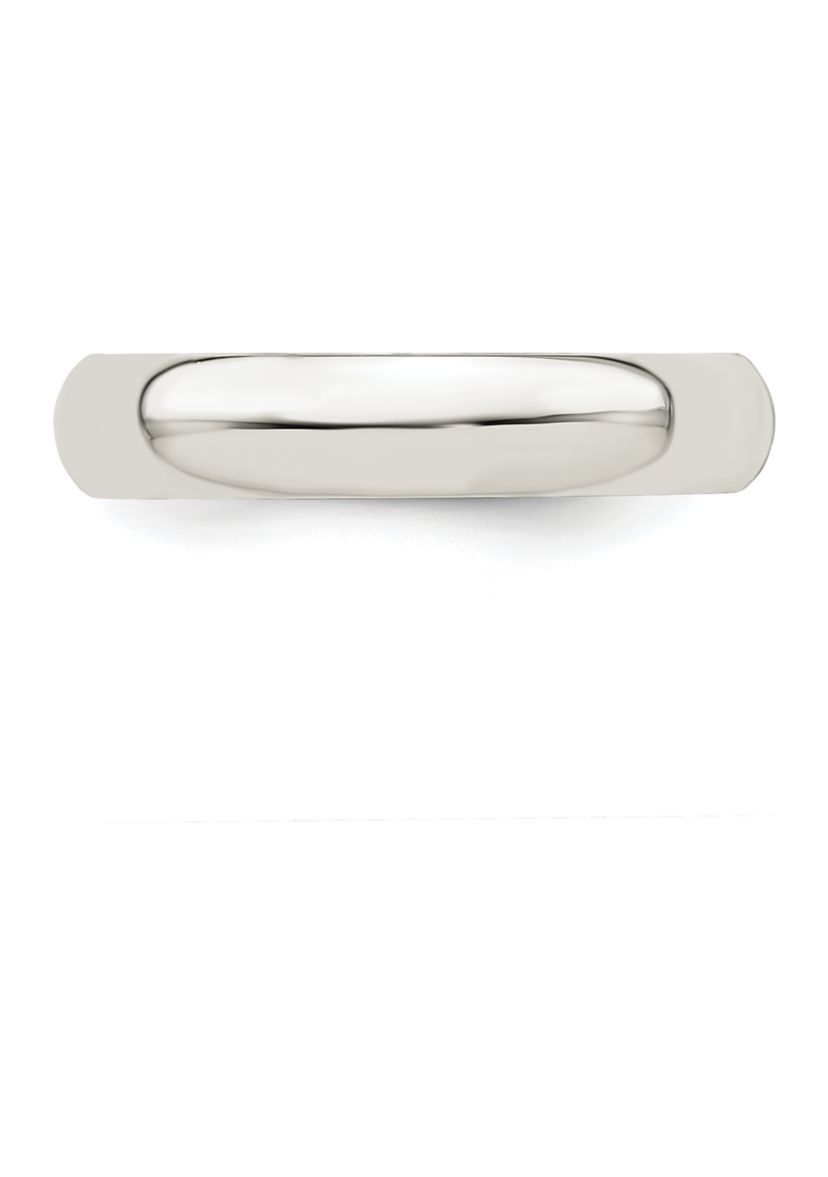 Sterling Silver Half-Round Band