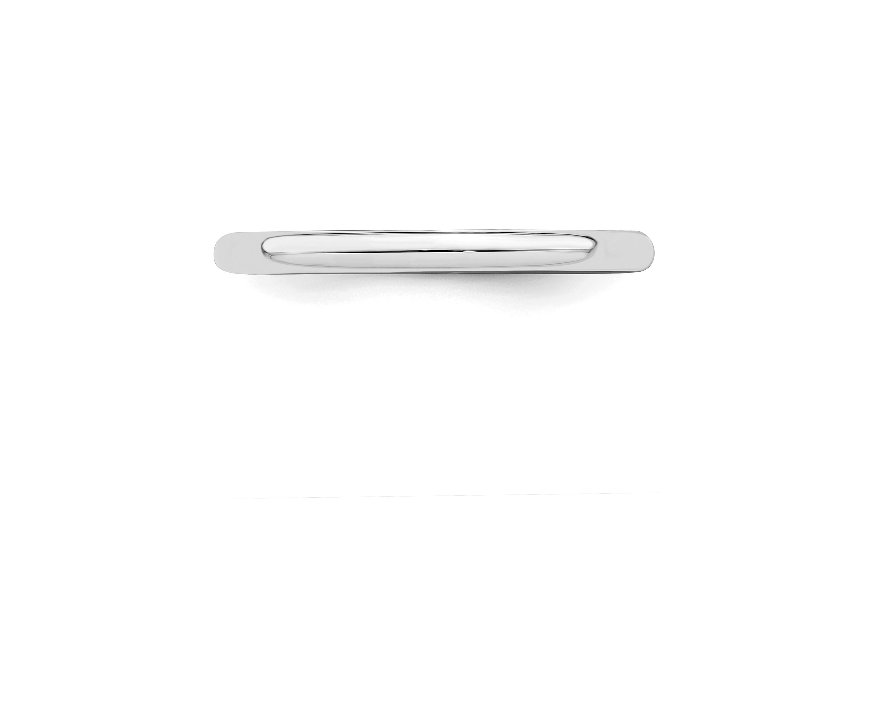 Sterling Silver Rhodium-Plated Half-Round Band
