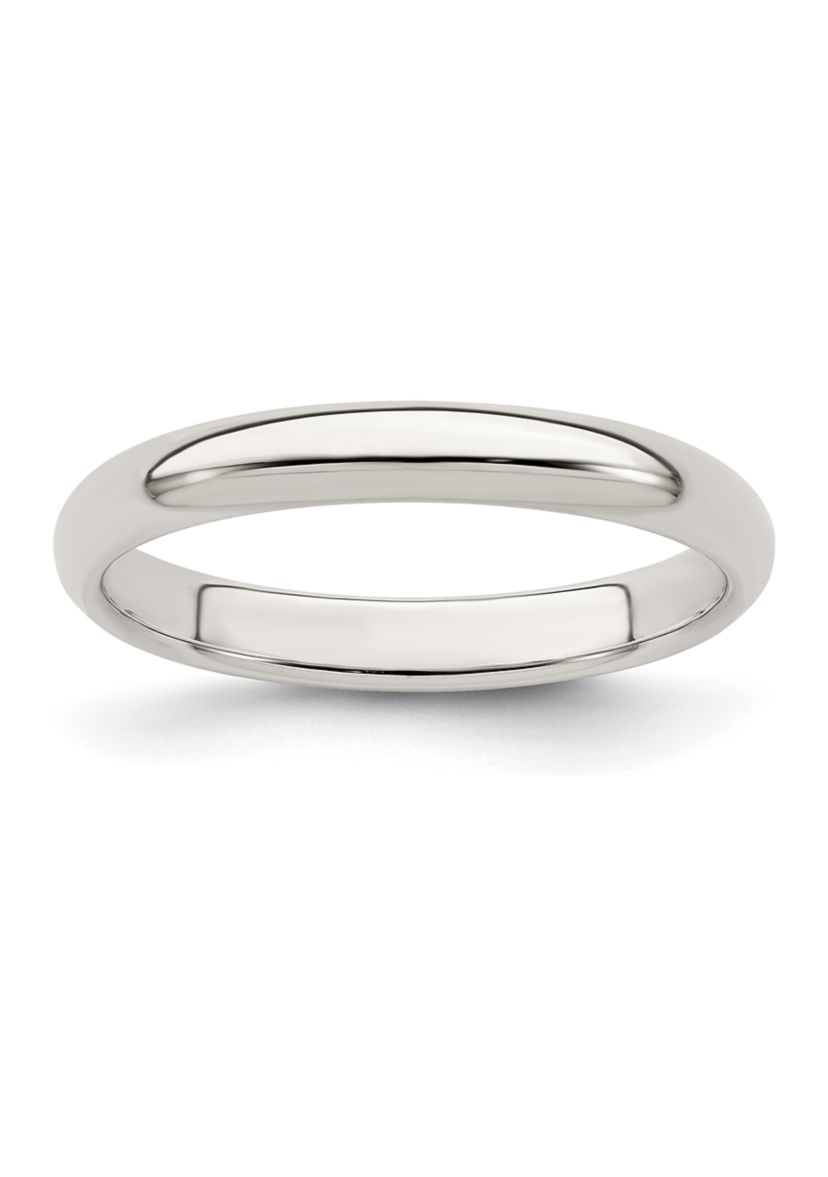Sterling Silver Half-Round Band