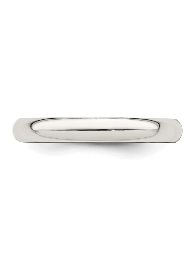 Sterling Silver Half-Round Band