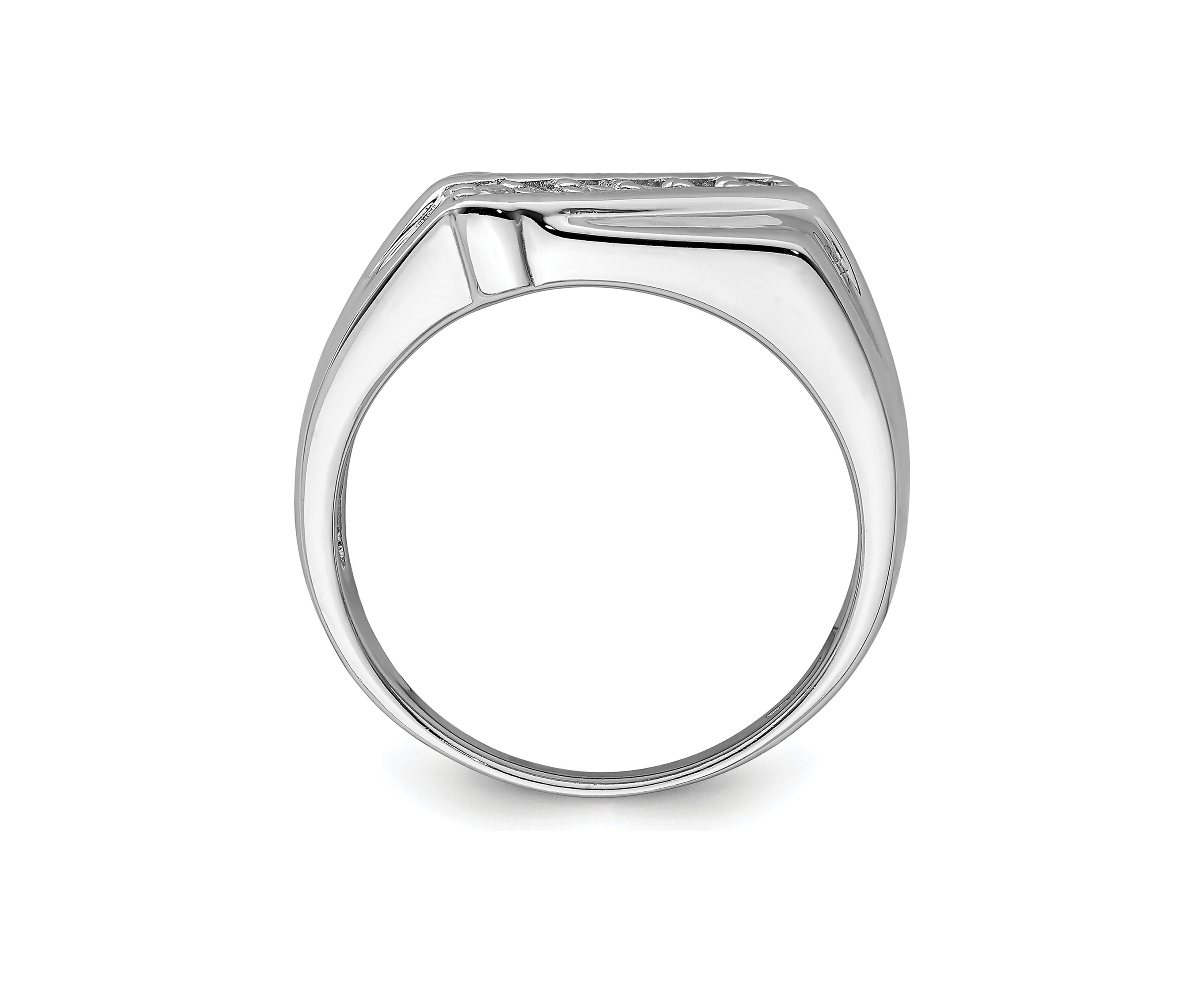 Sterling Silver Rhodium-Plated Fancy Cubic Zirconia Ring