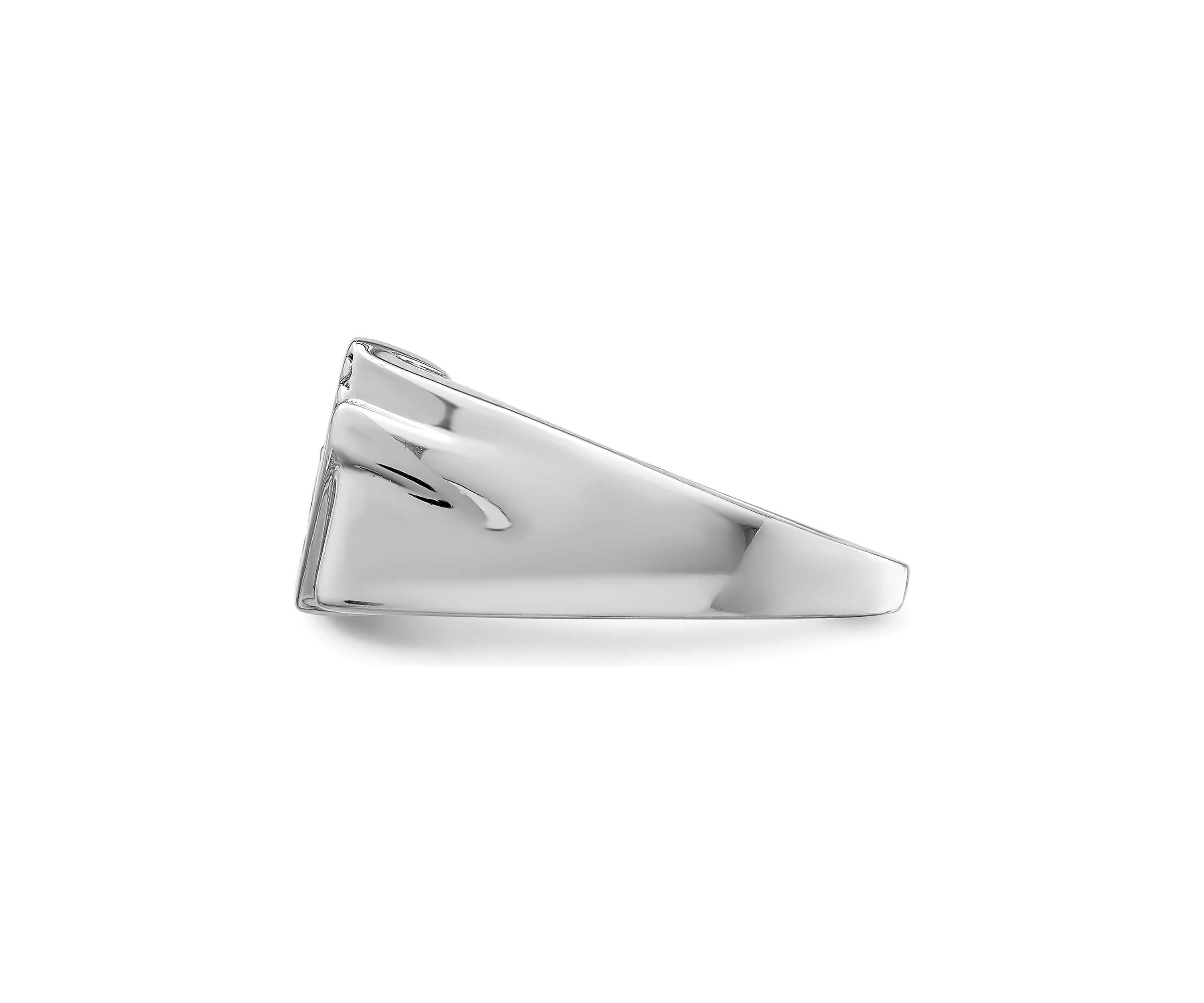Sterling Silver Rhodium-Plated Fancy Cubic Zirconia Ring