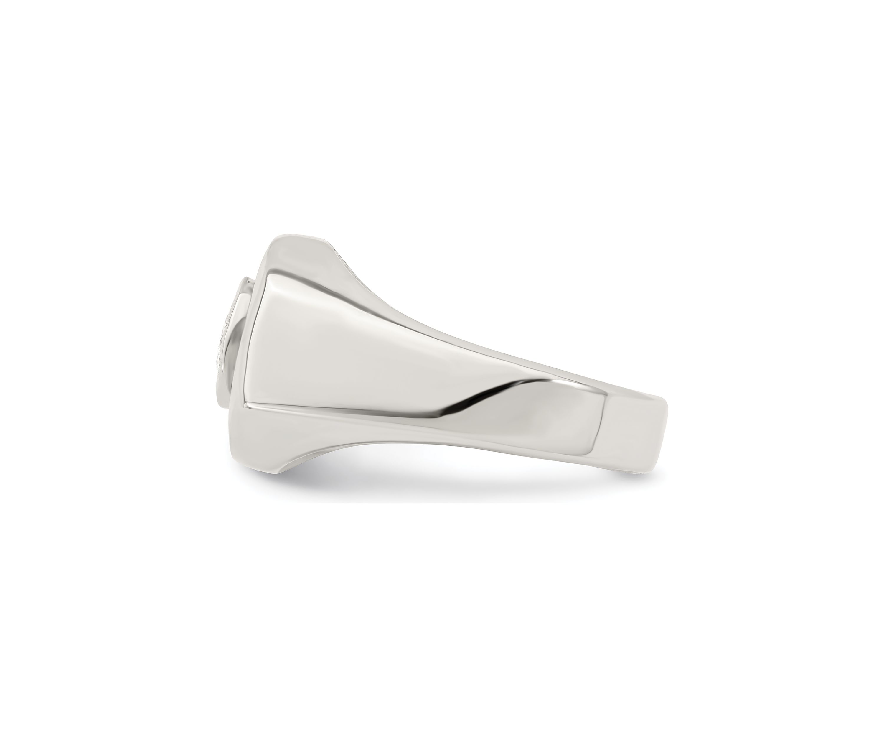 Mens Sterling Silver Cubic Zirconia Ring