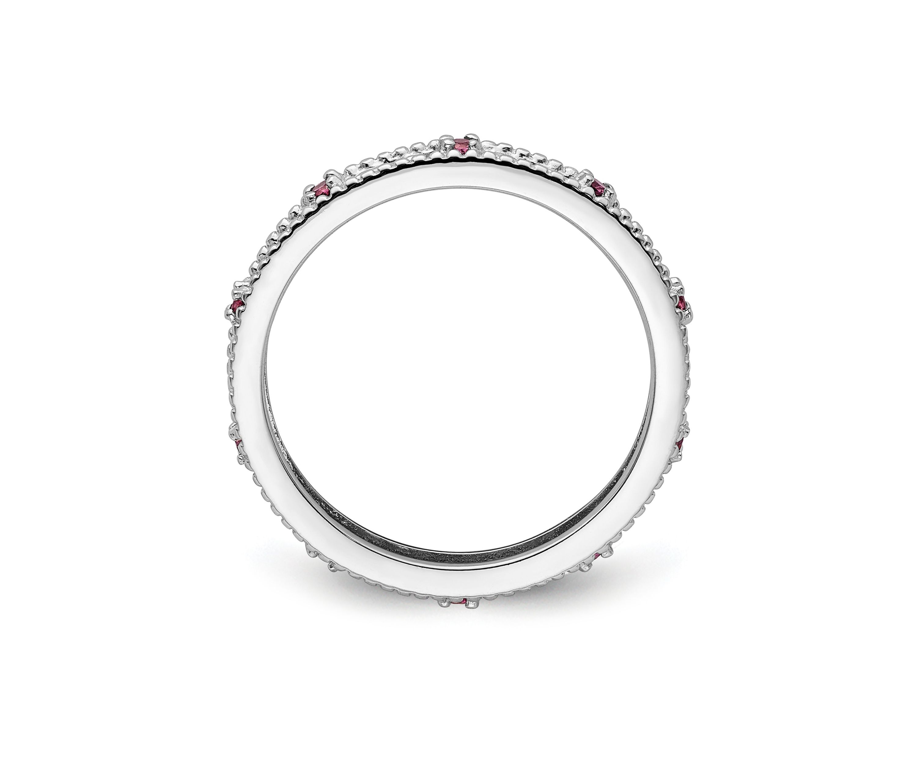 1/4 ct. t.w. Rhodolite Garnet Stackable Expressions Ring in Sterling Silver