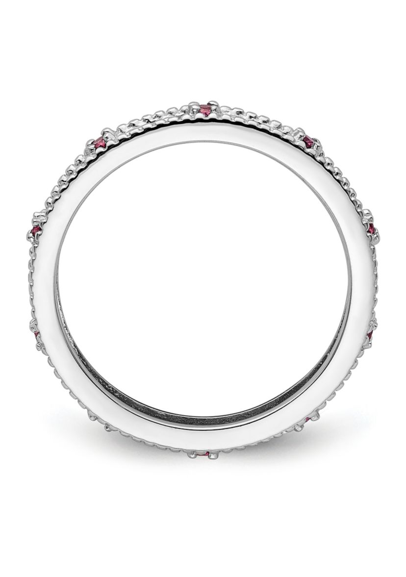 1/4 ct. t.w. Rhodolite Garnet Stackable Expressions Ring in Sterling Silver