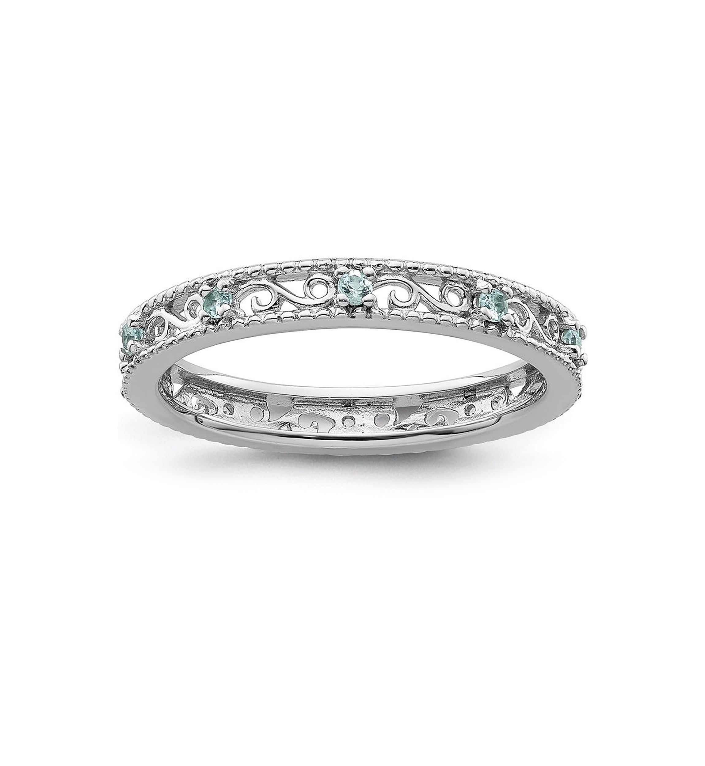 1/5 ct. t.w. Blue Topaz Stackable Expressions Ring in Sterling Silver
