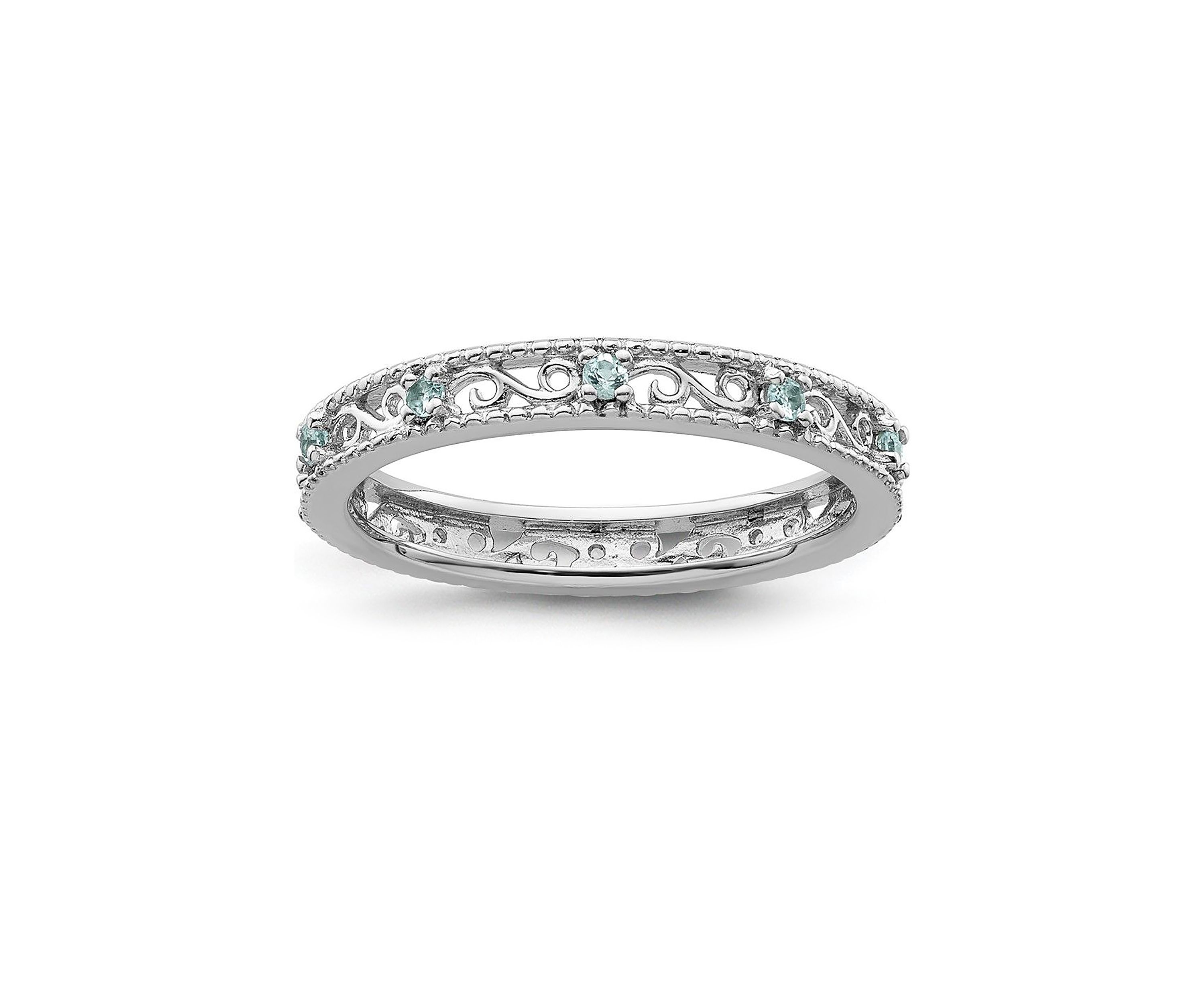 1/5 ct. t.w. Blue Topaz Stackable Expressions Ring in Sterling Silver