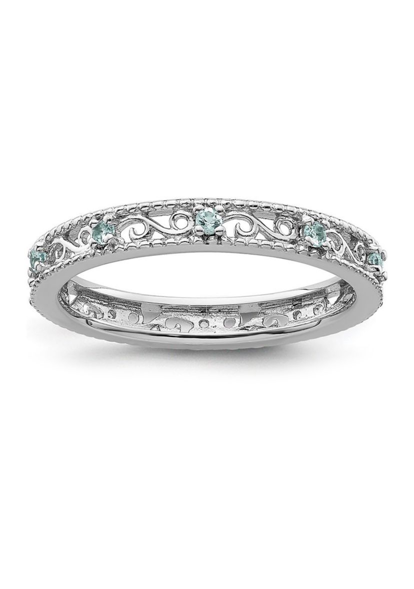 1/5 ct. t.w. Blue Topaz Stackable Expressions Ring in Sterling Silver