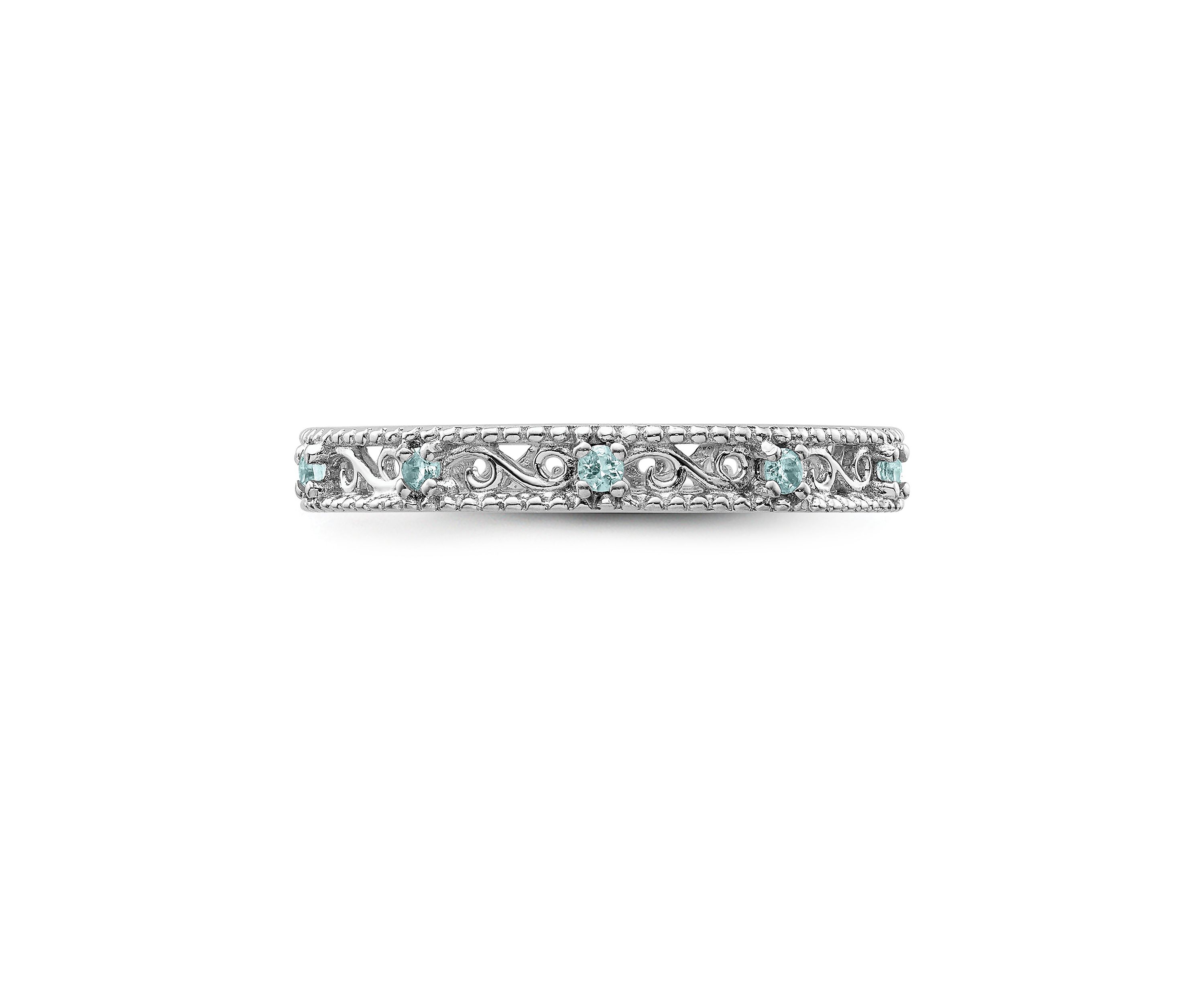 1/5 ct. t.w. Blue Topaz Stackable Expressions Ring in Sterling Silver