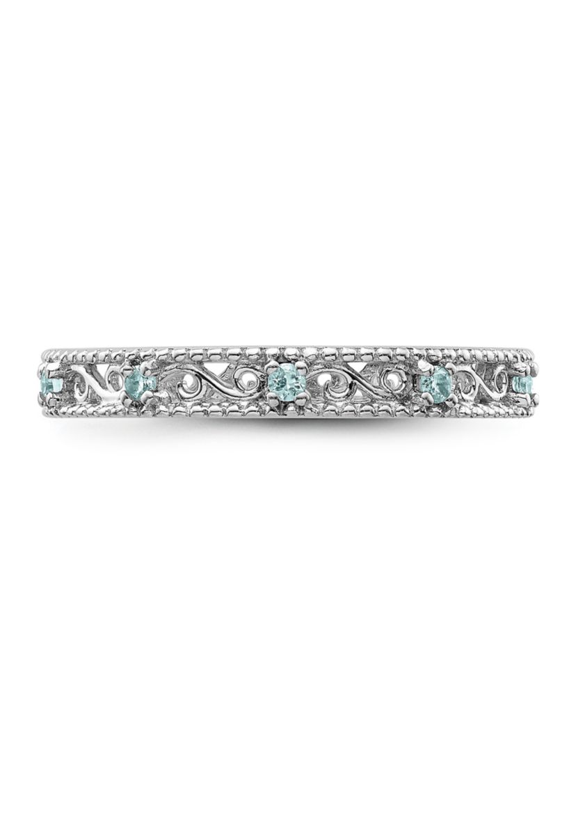 1/5 ct. t.w. Blue Topaz Stackable Expressions Ring in Sterling Silver