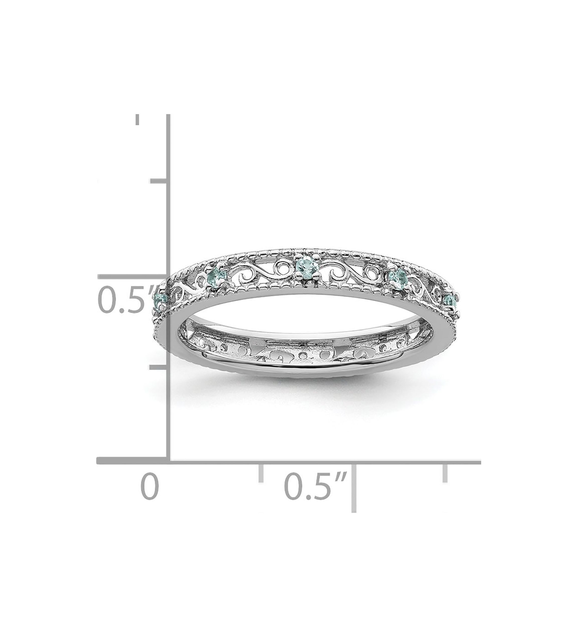 1/5 ct. t.w. Blue Topaz Stackable Expressions Ring in Sterling Silver