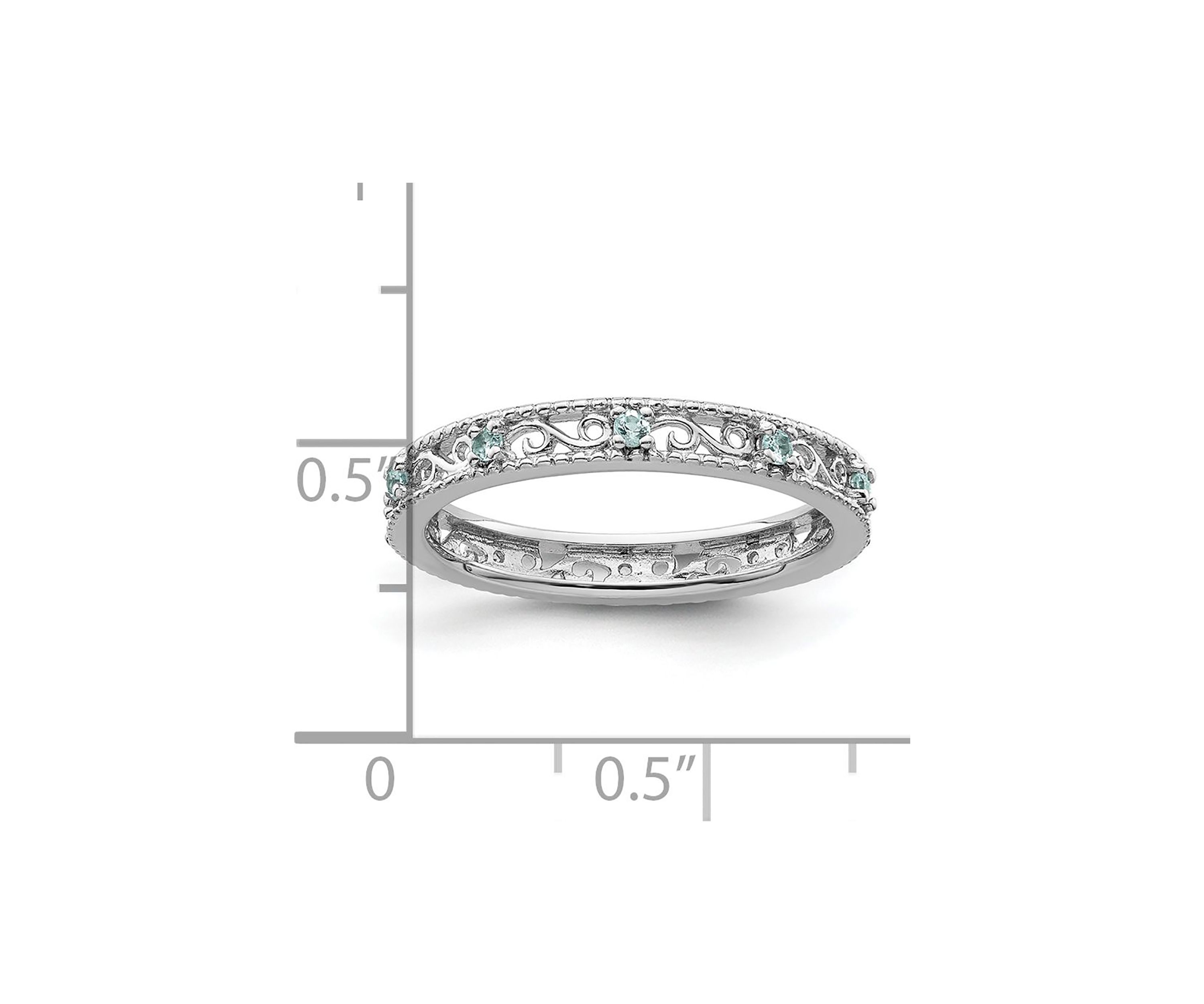 1/5 ct. t.w. Blue Topaz Stackable Expressions Ring in Sterling Silver