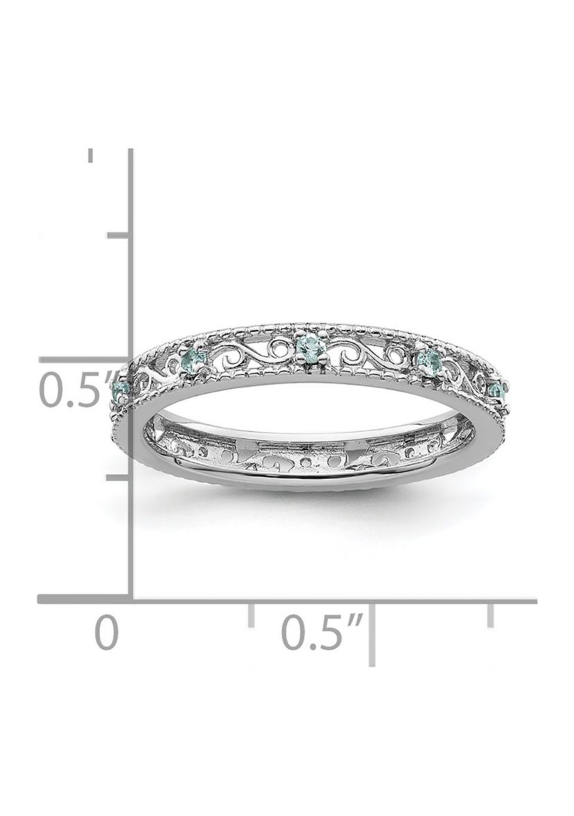 1/5 ct. t.w. Blue Topaz Stackable Expressions Ring in Sterling Silver
