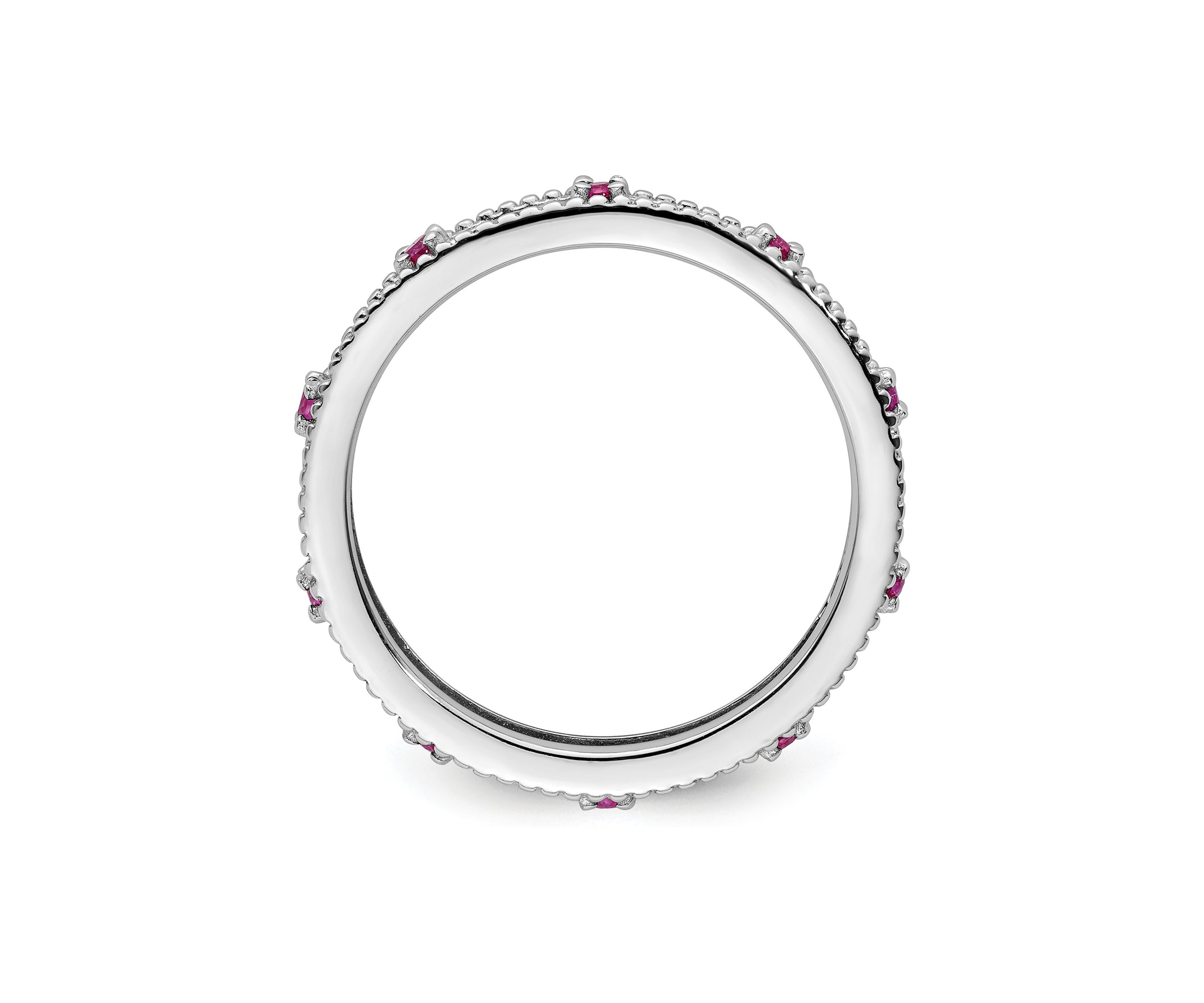 Lab Created 1/5 ct. t.w. Created Ruby Stackable Expressions Ring in Sterling Silver