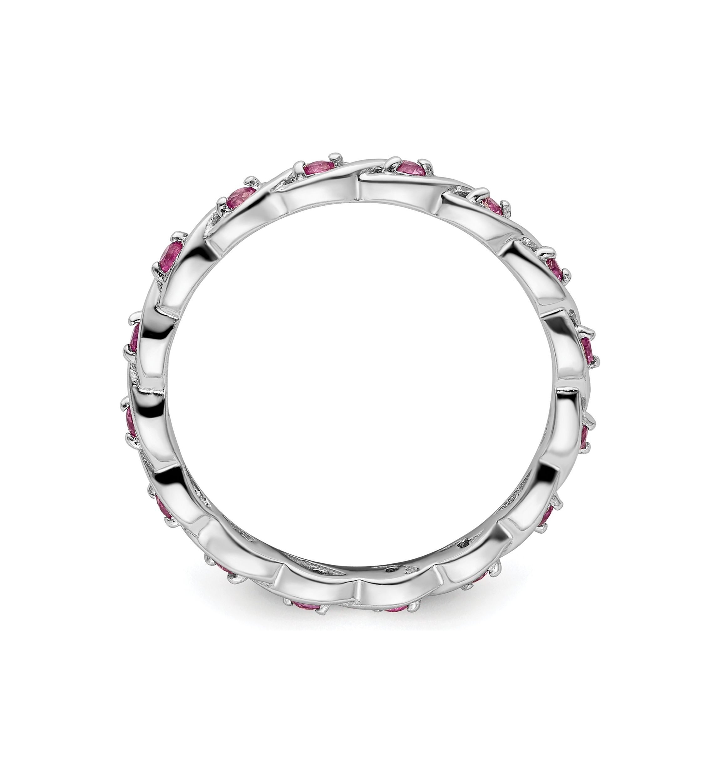 1/3 ct. t.w. Lab Created Pink Sapphire Ring in Sterling Silver