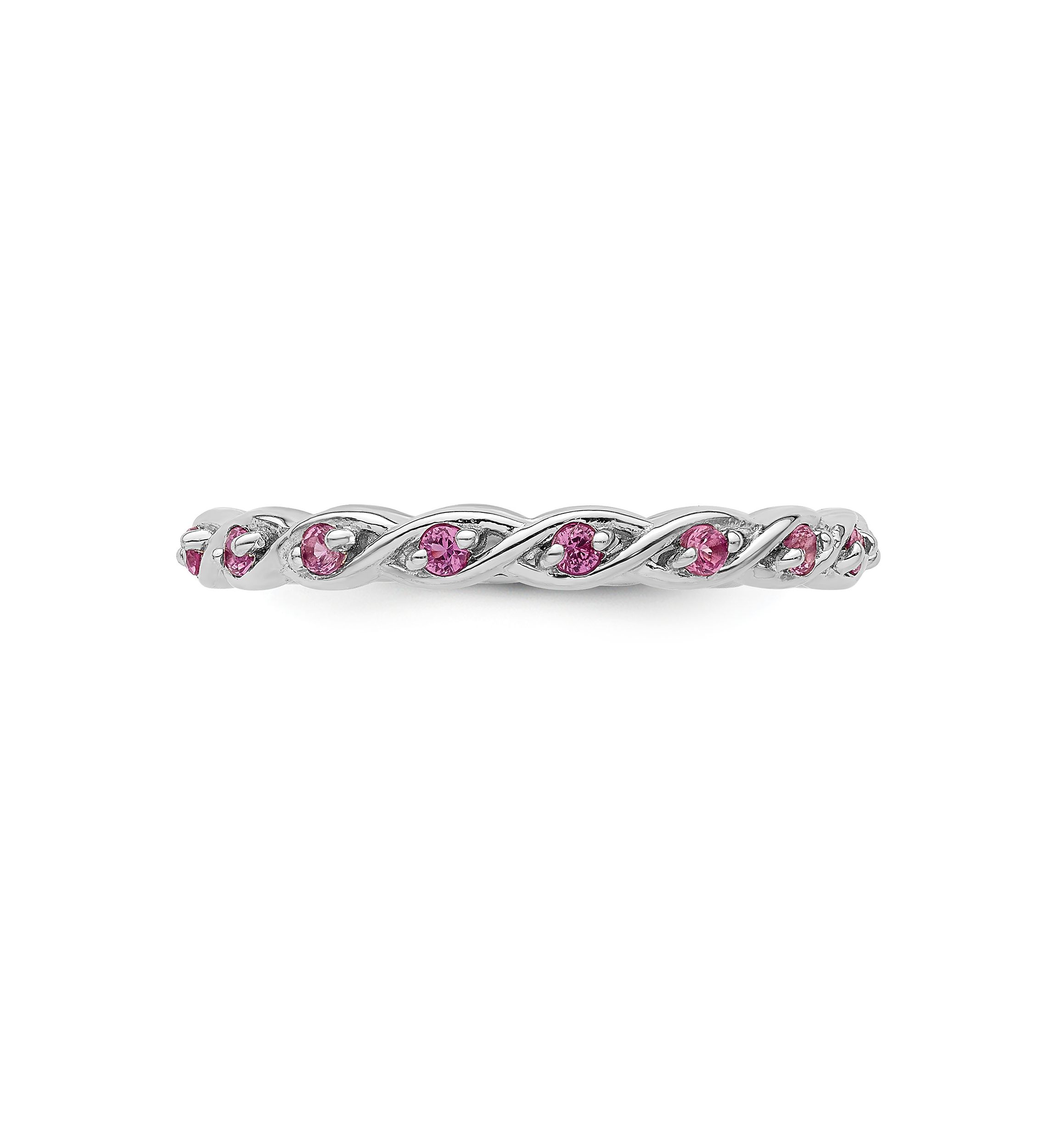 1/3 ct. t.w. Lab Created Pink Sapphire Ring in Sterling Silver