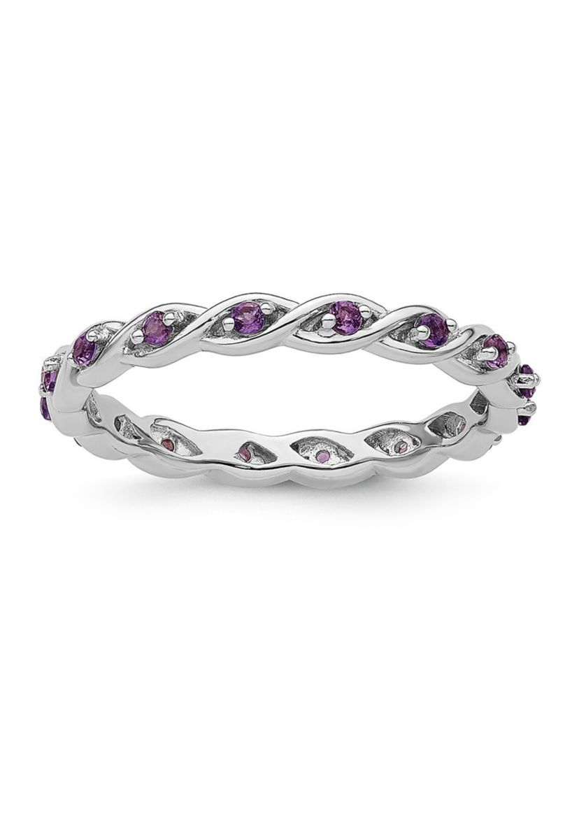 1/3 ct. t.w. Amethyst Stackable Expressions Ring in Sterling Silver