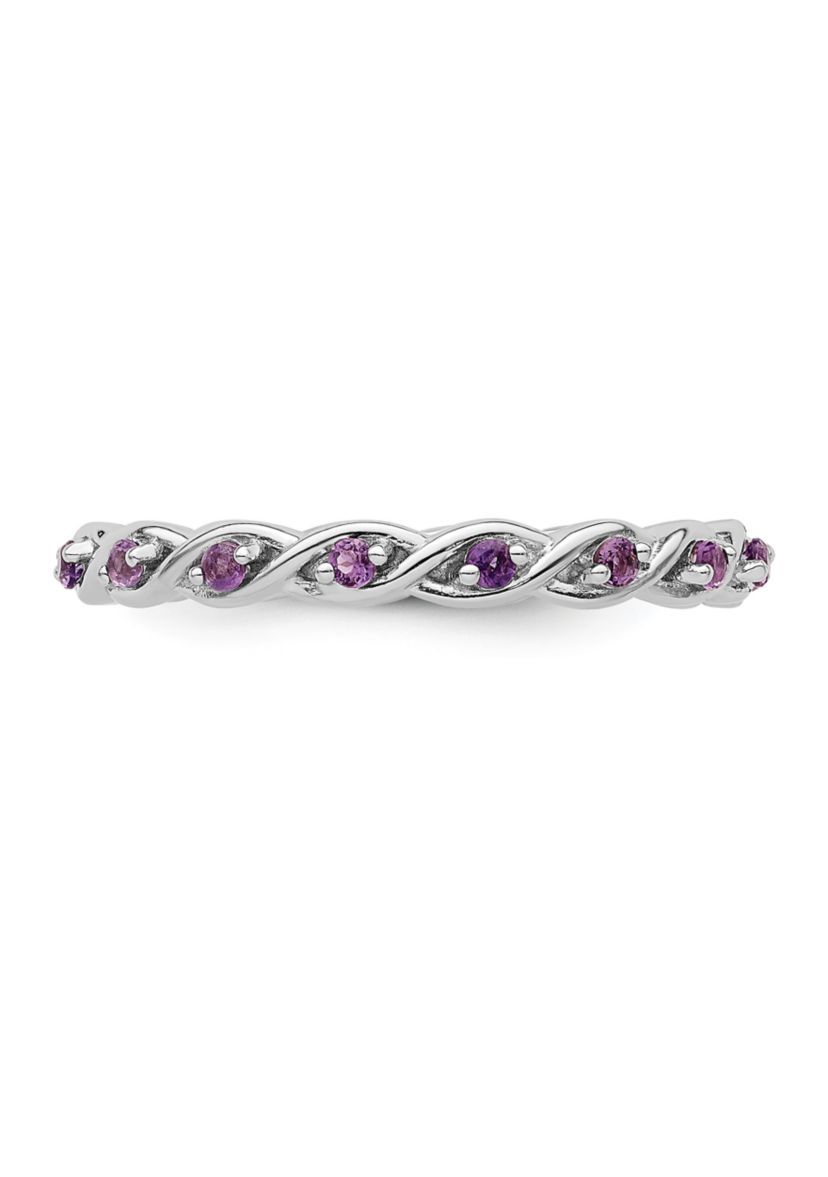 1/3 ct. t.w. Amethyst Stackable Expressions Ring in Sterling Silver