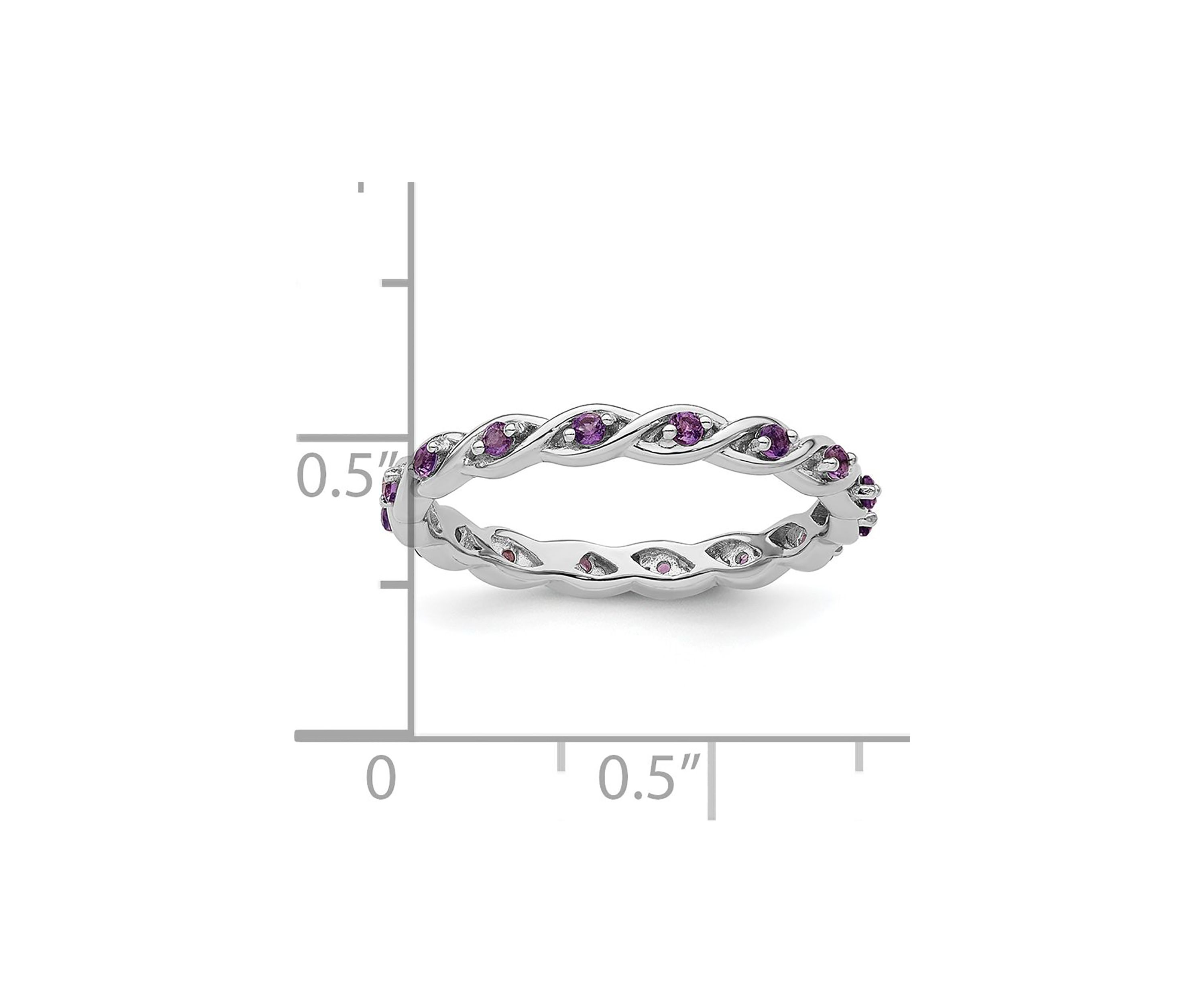 1/3 ct. t.w. Amethyst Stackable Expressions Ring in Sterling Silver